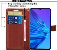 Flip Cover Compatible for Mi Redmi Note 8 Pro Flip Cover Stylish Girls Cover Boys Designer Cover Brown-thumb3