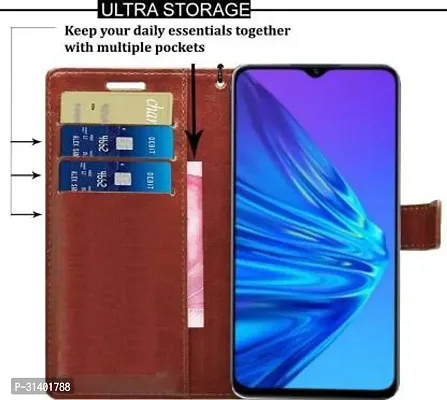 Flip Cover Compatible for Mi Redmi Note 8 Pro Flip Cover Stylish Girls Cover Boys Designer Cover Brown-thumb4