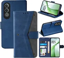 Gladly Flip Cover Compatible for OPPO K12x 5G Back Cover Soft Silicon Tpu Flip Cover Executive Blue, Magnetic Closure-thumb3