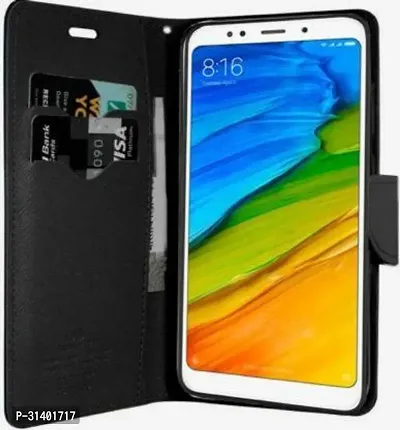 Flip Cover Compatible for Mi Redmi Note 5 Flip Cover Stylish Girls Cover Boys Designer Cover Black-thumb3