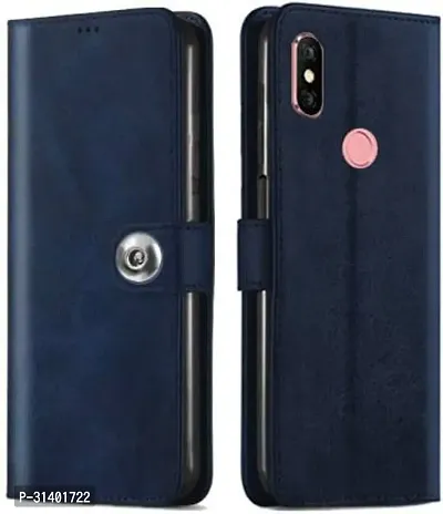 Flip Cover Compatible for Mi Redmi Note 5 Pro Flip Cover Stylish Girls Cover Boys Designer Cover Blue-thumb0