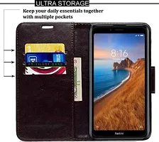 Flip Cover Compatible for Mi Redmi 7A Flip Cover Stylish Girls Cover Boys Designer Cover Brown-thumb4