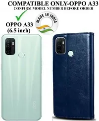 Gladly Flip Cover Compatible for  Oppo A33 Flip Cover Oppo A33 2020 Blue-thumb1