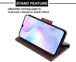 Flip Cover Compatible for Realme C25Y Brown-thumb3