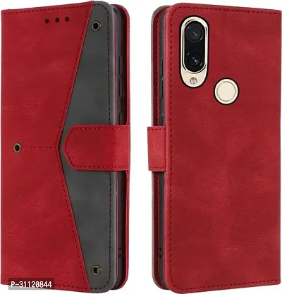 Flip Cover Compatible for Mi Redmi Y3 Flip Cover Redmi Y3 Back cover Redmi 7 Flip Cover Redmi Y3 mobile back cover Xiaomi Redmi Y3 Flip Cover Executive Red, Magnetic Closure-thumb4