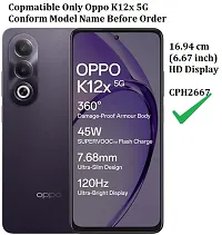 Gladly Flip Cover Compatible for OPPO K12x 5G Back Cover Soft Silicon Tpu Flip Cover Rose Red-thumb1