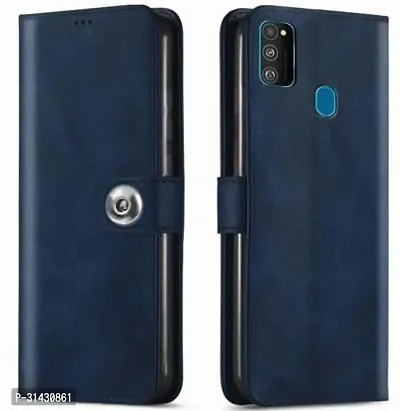 Flip Cover Compatible for Samsung Galaxy M21 Flip Cover Samsung Galaxy M30s Blue