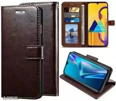 Stylish Artificial Leather Flip Cover for Redmi 10S-thumb0