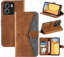 Flip Cover Compatible for Mi Redmi 13C Flip Cover Redmi 13C Back cover Mi Redmi 13C 4G/ Flip Cover Redmi 13C mobile back cover Xiaomi Redmi 13C Flip Cover Executive Brown, Magnetic Closure-thumb3