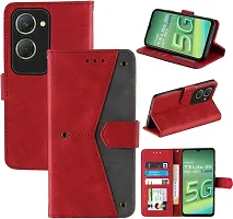 Flip Cover for i3 Vivo T3 Lite SA3 Red Back Cover-thumb3