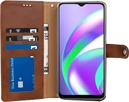 Gladly Flip Cover Compatible for Realme Narzo 30A Back Cover Soft Silicon Tpu Flip Cover Brown-thumb4