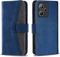 Flip Cover Compatible for Mi Redmi 12 5G Flip Cover Redmi 12 5G Back cover Redmi 12 Flip Cover Redmi 12 5G mobile back cover Xiaomi Redmi 12 5G Flip Cover Executive Blue, Magnetic Closure-thumb3