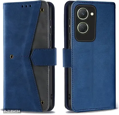 Flip Cover for i3 Vivo T3 Lite SA2 Blue Back Cover-thumb0