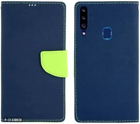 Flip Cover Compatible for Samsung Galaxy A20s Blue-thumb2