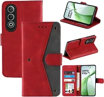 Gladly Flip Cover Compatible for OPPO K12x 5G Back Cover Soft Silicon Tpu Flip Cover Executive Red, Magnetic Closure-thumb3