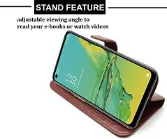 Gladly Flip Cover Compatible for  Oppo A33 Flip Cover Oppo A33 2020 Brown-thumb2