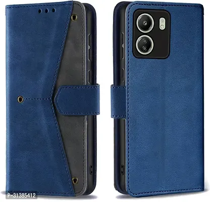 Flip Cover Compatible for Mi Redmi 13C Flip Cover Redmi 13C Back cover Mi Redmi 13C 4G/ Flip Cover Redmi 13C mobile back cover Xiaomi Redmi 13C Flip Cover Executive Blue, Magnetic Closure-thumb0