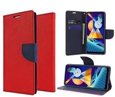 Gladly Flip Cover Compatible for Samsung Galaxy M11 Mobile Flip Cover With TPU Silicon Cover Red-thumb1