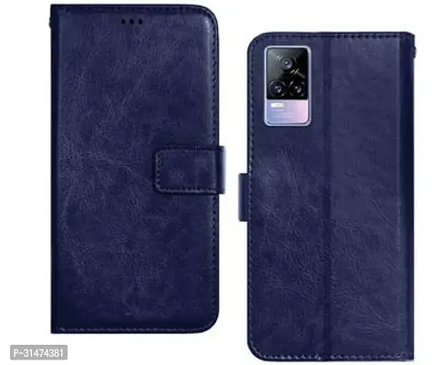 Gladly Flip Cover Compatible for Vivo Y73 Blue-thumb0