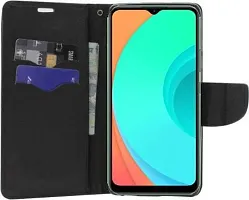 Gladly Flip Cover Compatible for Realme C11 Back Cover Soft Silicon Tpu Flip Cover Black-thumb3