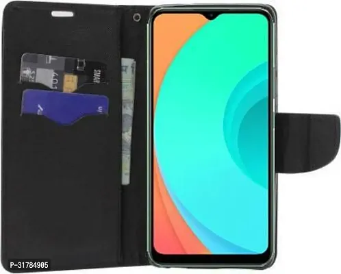 Gladly Flip Cover Compatible for Realme C11 Back Cover Soft Silicon Tpu Flip Cover Black-thumb4