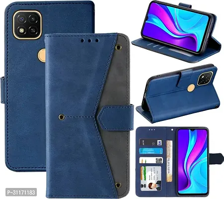 Flip Cover Compatible for Mi Redmi 9 Back Cover Redmi 9C Flip Cover Poco C31 Pro Flip Cover Redmi 9 Activ Flip Cover Redmi 9C Back cover Poco C31 Pro Back Cover Redmi 9 Activ Back Cover Executive Blue, Magnetic Closure-thumb4