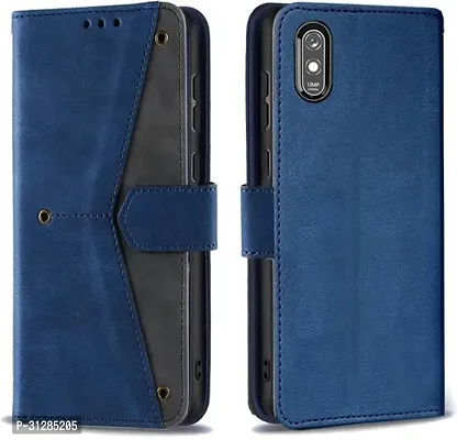 Flip Cover Compatible for Mi Redmi 9i cover Mi Redmi 9i Activ Flip Cover Redmi 9i Back cover Redmi 9i mobile cover Mi Redmi 9i Sport flip cover Redmi 9i sport back cover Redmi 9i mobile flip cover Redmi 9i designer cover Executive Blue, Magnetic Closure-thumb4