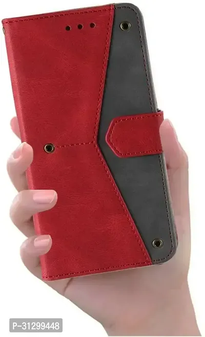 Flip Cover Compatible for Mi Redmi Note 11S Flip Cover Redmi Note 11T Back cover Mi Redmi Note 11 4G Flip Cover Redmi Note 11T mobile back cover XiaoMi Redmi Note 11S Flip Cover Executive Red, Magnetic Closure-thumb5