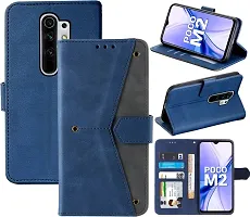 Flip Cover Compatible for Mi Redmi 9 Prime Flip Cover Redmi 9 Prime Back cover POCO M2 Flip Cover Redmi 9 Prime mobile back cover Xiaomi Redmi 9 Prime Flip Cover Executive Blue, Magnetic Closure-thumb3