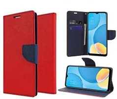 Gladly Flip Cover Compatible for  Oppo A15s Red-thumb2