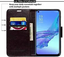 Gladly Flip Cover Compatible for  Oppo A53 Flip Cover Oppo A53 2020 Brown-thumb2