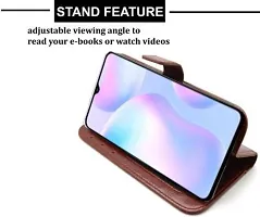 Flip Cover Compatible for Mi Redmi 9A Mobile Back Cover Mi  Redmi 9i Mobile Back Cover Mi  Redmi 9A Sport Mobile Back Cover Mi  Redmi 9i Sport Flip Cover Stylish Girls Cover Boys Designer Cover Brown-thumb4