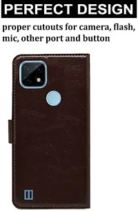 Flip Cover Compatible for Realme C21Y Brown-thumb1