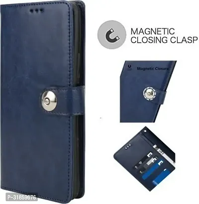 Gladly Flip Cover Compatible for Realme narzo 30 5G Vintage Back Cover Soft Silicon Tpu Flip Cover Attractive Navy Blue