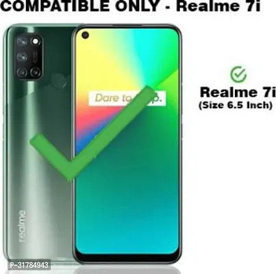 Gladly Flip Cover Compatible for Realme 7i Back Cover Soft Silicon Tpu Flip Cover Brown-thumb2