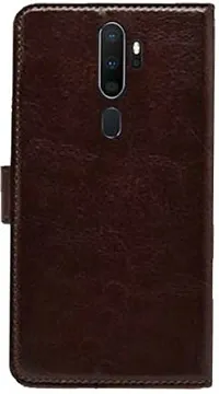 Gladly Flip Cover Compatible for  Oppo A9 2020 Brown-thumb3