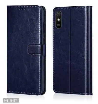 Flip Cover Compatible for Mi Redmi 9A Mobile Back Cover Mi  Redmi 9i Mobile Back Cover Mi  Redmi 9A Sport Mobile Back Cover Mi  Redmi 9i Sport Flip Cover Stylish Girls Cover Boys Designer Cover Blue-thumb0