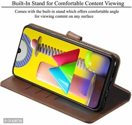 Flip Cover Compatible for Samsung Galaxy J4 plus Brown-thumb2