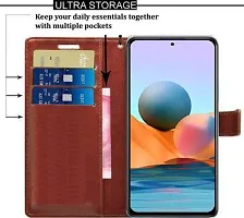 Flip Cover Compatible for Mi Redmi Note 10 pro Mobile Back CoverRedmi Note 10 Pro max Flip Cover Stylish Girls Cover Boys Designer Cover Brown-thumb4