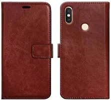 Flip Cover Compatible for Mi Redmi Note 6 Pro Flip Cover Stylish Girls Cover Boys Designer Cover Brown-thumb4