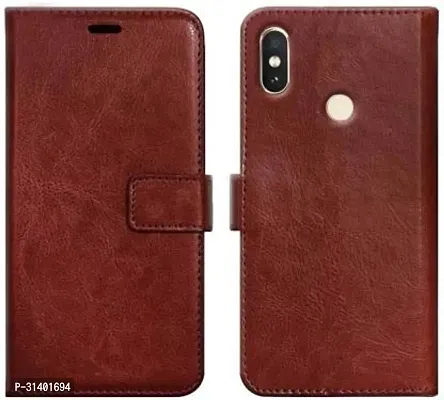 Flip Cover Compatible for Mi Redmi Note 6 Pro Flip Cover Stylish Girls Cover Boys Designer Cover Brown-thumb5