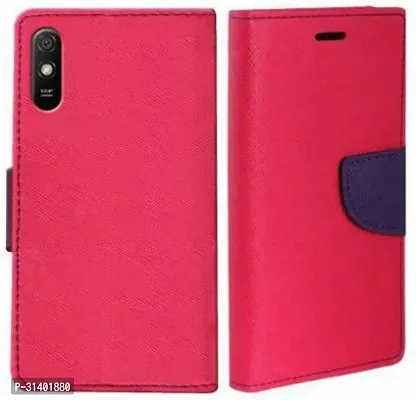 Flip Cover Compatible for Mi Redmi 9A Mobile Back Cover Mi  Redmi 9i Mobile Back Cover Mi  Redmi 9A Sport Mobile Back Cover Mi  Redmi 9i Sport Flip Cover Stylish Girls Cover Boys Designer Cover Pink-thumb0