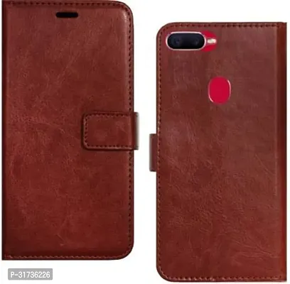 Gladly Flip Cover Compatible for  Oppo F9 Pro Brown-thumb0