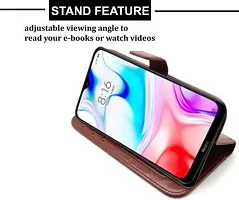 Flip Cover Compatible for Mi Redmi 8 Flip Cover Stylish Girls Cover Boys Designer Cover Brown-thumb4