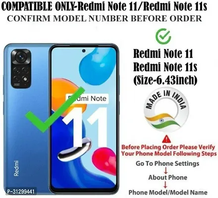 Flip Cover Compatible for Mi Redmi Note 11S Flip Cover Redmi Note 11T Back cover Mi Redmi Note 11 4G Flip Cover Redmi Note 11T mobile back cover XiaoMi Redmi Note 11S Flip Cover Magnetic Blue-thumb2