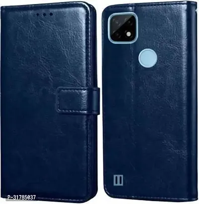 Flip Cover Compatible for Realme C21Y blue-thumb0