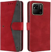 Flip Cover Compatible for Mi Redmi 10A Sport Flip Cover Redmi 10A Sport Back cover Redmi 9C/9/9Activ/Poco C31/9 Sport Flip Cover Redmi 10A Sport mobile back cover Xiaomi Redmi 10A Sport Flip Cover Executive Red, Magnetic Closure-thumb3