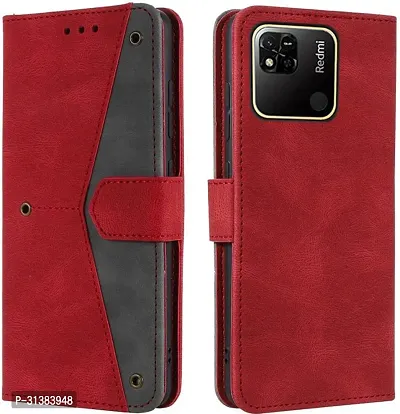 Flip Cover Compatible for Mi Redmi 10A Sport Flip Cover Redmi 10A Sport Back cover Redmi 9C/9/9Activ/Poco C31/9 Sport Flip Cover Redmi 10A Sport mobile back cover Xiaomi Redmi 10A Sport Flip Cover Executive Red, Magnetic Closure-thumb4