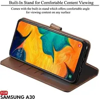 Flip Cover Compatible for Samsung Galaxy A20 Flip Cover Samsung Galaxy A30 Flip Cover Samsung Galaxy M10s Brown-thumb2