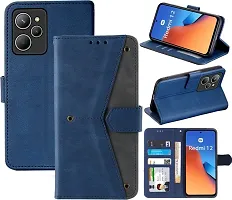 Flip Cover Compatible for Mi Redmi 12 4G Flip Cover Redmi 12 4G Back cover Redmi 12 Flip Cover Redmi 12 4G mobile back cover Xiaomi Redmi 12 4G Flip Cover Executive Blue, Magnetic Closure-thumb3